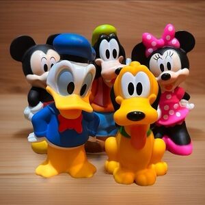Mickey Mouse & Friends Disney Lot of 5 Figures Cake Topper Toys 4" - 5" Tall